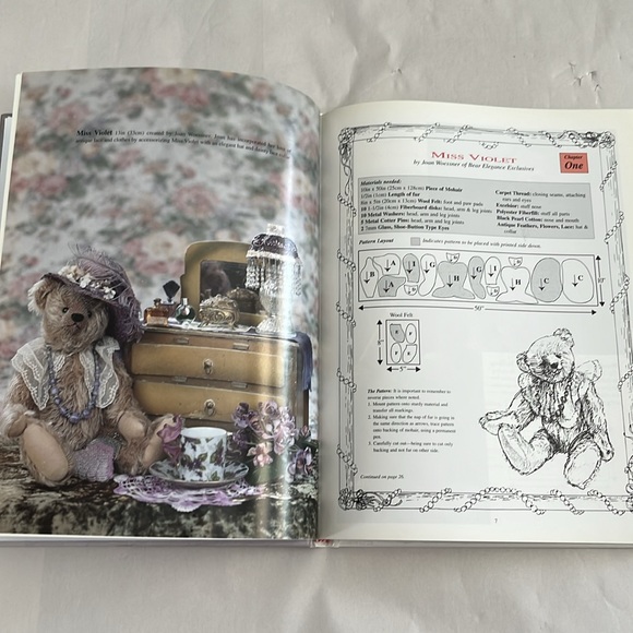 NWT American Teddy Bear Artists Pattern Hardcover BOOK 1998 Linda Mullins - Picture 7 of 17